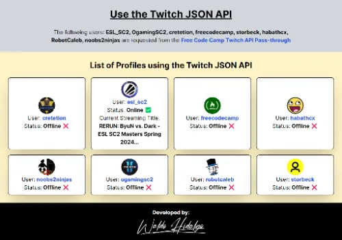 use the twitch api